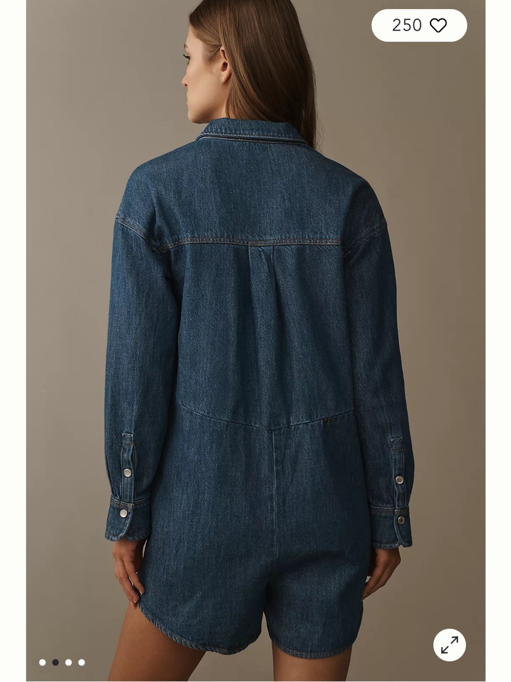 NWT retail $168 size S #Anthropologie,#Pilcro Denim Buttondown Romper - Picture 3 of 9